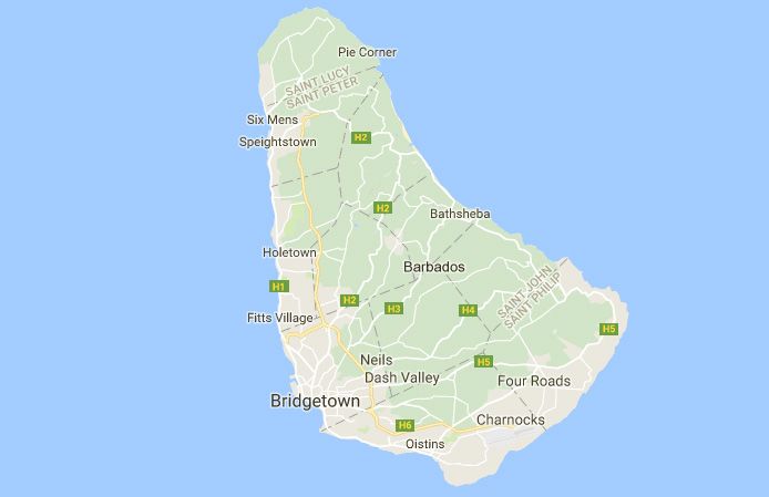 Barbados Map